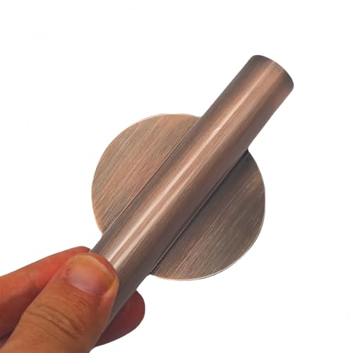 Gold Wall Decor, Plant Wall Vase Metal Tube Decoration Holder Used to Display Dried Flowers, Fake Flowers, Also Suitable for Gravestone Memorial Decoration (1 Pcs Red Bronze) - color: 1 Pcs Red Bronze