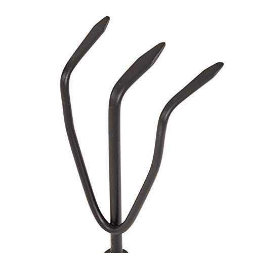 AMES 2446300 Tempered Steel Hand Cultivator with Wood Handle, 11-Inch, Brown - style: Wood Handle Hand Cultivator