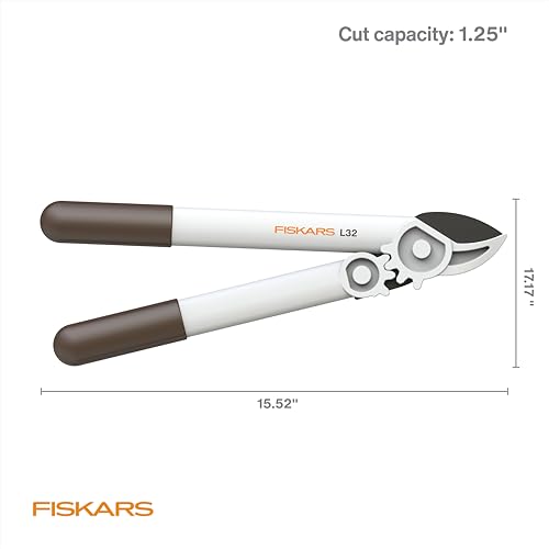 Fiskars 16" PowerGear Garden Anvil Loppers, 1.25" Cut Capacity, White - style: Lopper