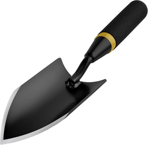 Gardening Hand Trowel – Heavy Duty Carbon Steel with Rubberized Grip, Ideal for Soil Digging, Planting & Transplanting