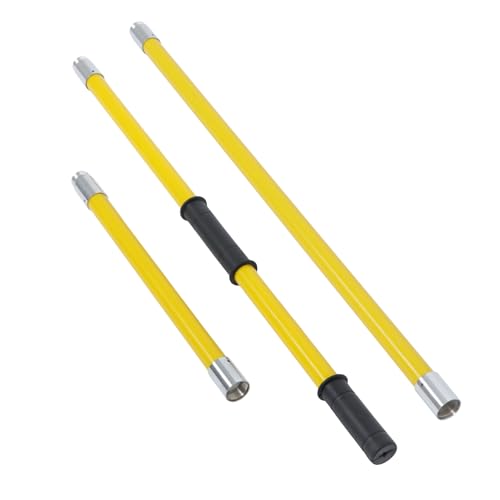 27FT Extendable Pole Saw, Manual Branch Trimmer with Long Handle - size: 27FT Yellow