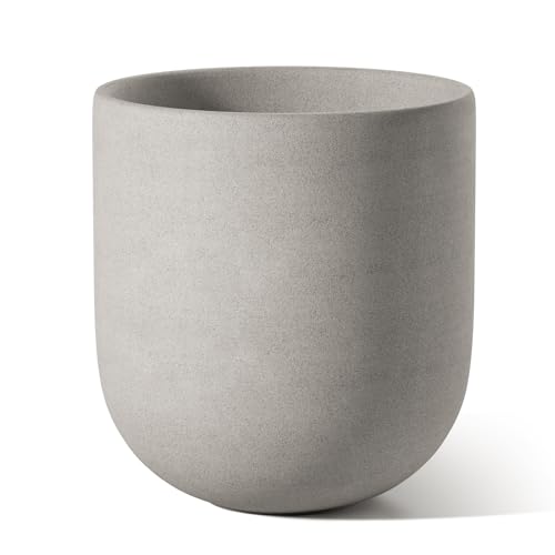 LE TAUCI 6 Inch Ceramic Plant Pot, Small Indoor Planter, Neutral Gray - color: Neutral Gray, size: 6”