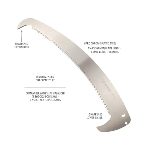 Notch Sentei 15.4” (390mm) Replacement Blade, Hard Chrome-Plated (100347) - size: 15.4" (390mm) Replacement Blade