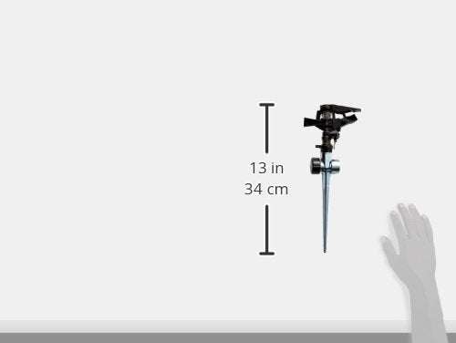 Orbit SunMate Hose-End 58362N Impact Sprinkler on Zinc Spike, 2-Pack, Black