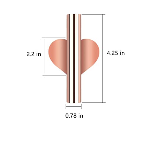 2 Pcs Gold Wall Decor, Plant Wall Vase Metal Tube Decoration Holder Used to Display Dried Flowers, Fake Flowers, Also Suitable for Gravestone Memorial Decoration (Heart-Shaped Rose Gold) - color: Heart-shaped Rose Gold