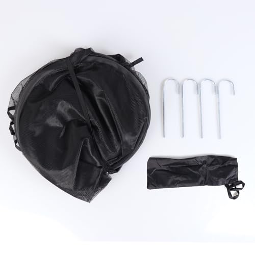 Mesh Plant Cover from Animals, Plant Netting Pest Guard Cover, Plant Tent Cage Pop-up with 4 Stakes for Vegetables, Fruits, Flowers (Black, 36 x 36 x 39 Inches) - size: 36 x 36 x 39 Inches