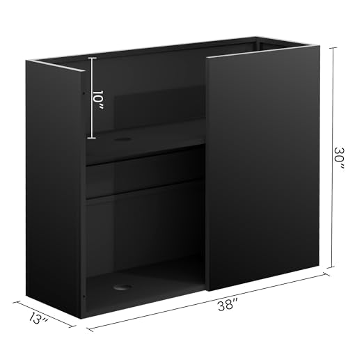 Tall Rectangular Planter,38" L x 13" W x 30" H Metal Large Planter Box - size: 38"L x 13"W x 30"H