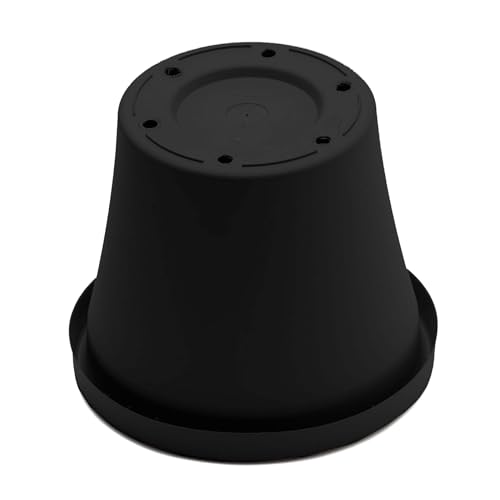 Bloem Terra 6" Plastic Planter, 0.5 Gallon, Black, 10-Pack - color: Black, size: 6" (Pack of 10)