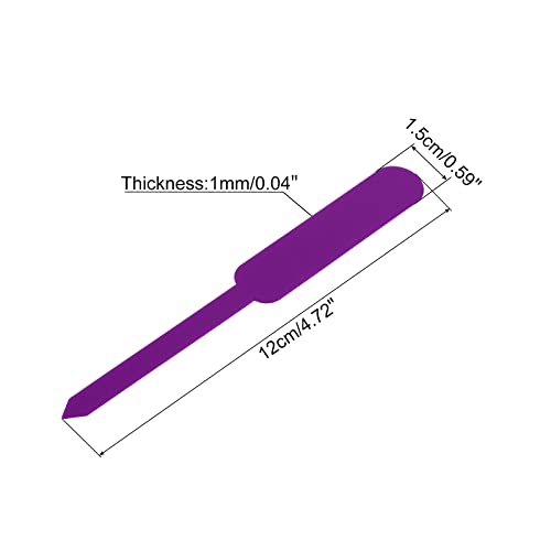 PATIKIL Plant Labels, 200Pcs PP Rectangle Marker Tags for Outdoor Indoor Garden, Purple - color: Purple