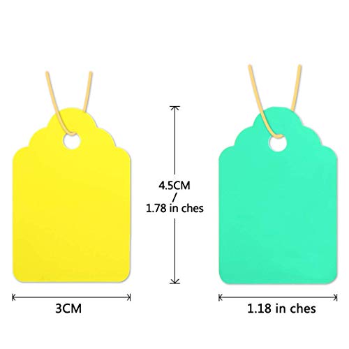 500pcs Waterproof Tags with String (5 Colors/4.53cm)