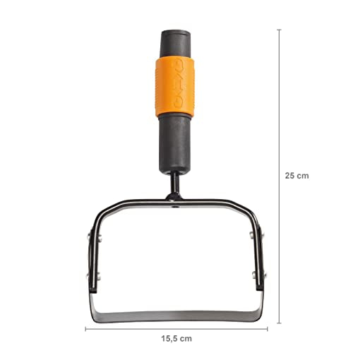 Fiskars QuikFit Push-Pull Weeder, Tool Head, Length: 25 cm, Width: 15.5 cm, Steel Blade, Black/Orange, 1000738 - style: weeder