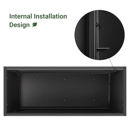 Metal Planter Box 38" x 13” x 30”, Large Rectangular Window Box - size: 38"L x 13"W x 30"H