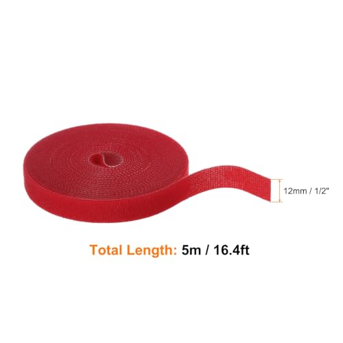 HARFINGTON Garden Plant Tape 16.4ft 1/2" Reusable Ties Strap Red - color: Red, size: 16.4ft x 1/2"