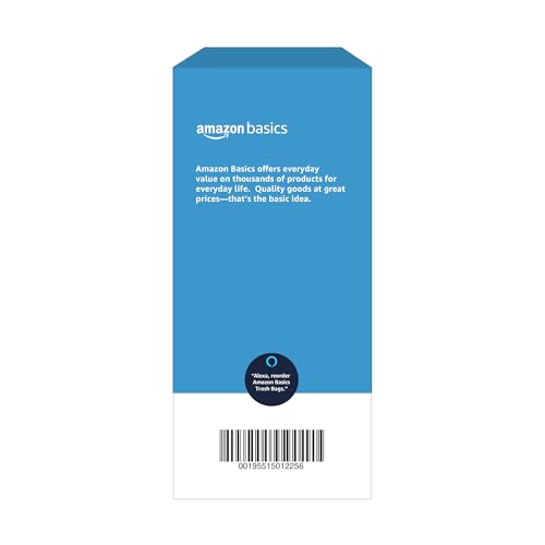 Amazon Basics Lawn & Leaf Drawstring Trash Bags, 39 Gallon, 40 Count, Black, Unscented