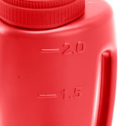 VBESTLIFE 1.5L Handheld Spreader, Handheld Fertilizer Spreader, Plastic Hand Held Grass Seed Spreader, Mini Crop Spreading Salt Sowing Pot, ABS Material, Salt Spreader for Snow Ice (Red)