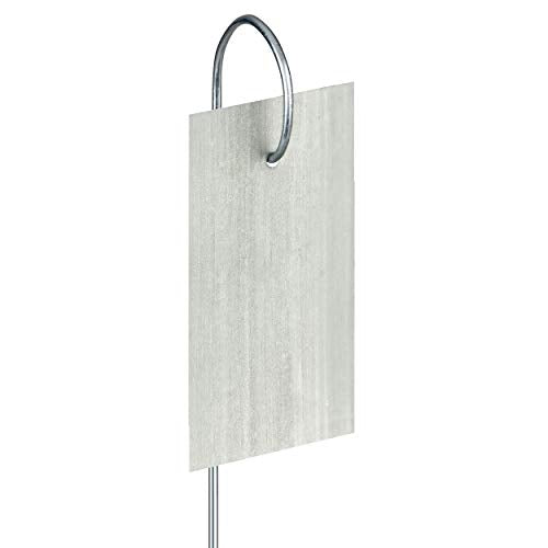 GardenMate 25-Pack Weatherproof Hook Metal Plant Labels Hanging on a Metal Rod, Height 10", Label Area 3'' x 1 3/8''