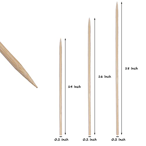 Bamboo Plant Stakes25Pack,HAINANSTRY 16Inch Plant Supports With25Green Ties - color: Burlywood, size: 16 Inch 25Pack