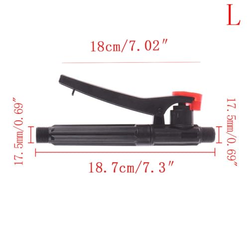 5 Packs Sprayer Handle Parts 17.5 mm Thread Handle for Sprayer, Agricultural Compression Sprayer Replacement Handle for Sprayer Wand Water Sprayer Wand Parts for Tank Garden Forestry Home