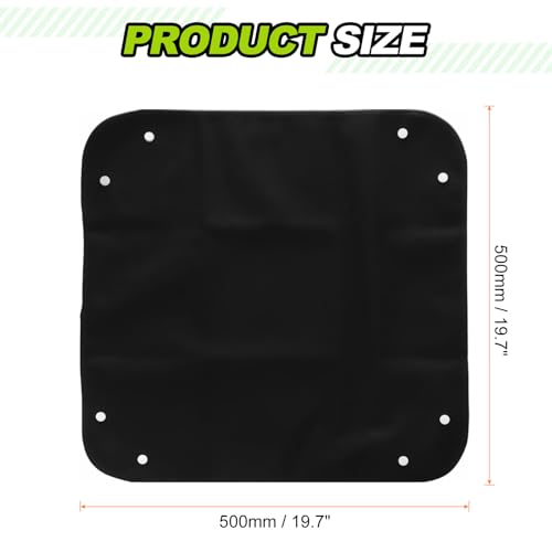 HARFINGTON Repotting Mat 19.7" x 19.7" Oxford Cloth Waterproof Plant Repotting Mat Foldable Portable Gardening Potting Tray with Plastic Buckle for Indoor Plant Change Soil, Black - color: Black