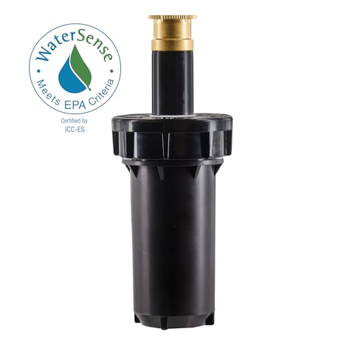 Orbit 80330 2" Professional Series Adjustable Pressure-Regulating Spray Sprinkler Body with Brass 15' x 5' Center-Strip Pattern Nozzle - style: Brass 15' x 5' Center-strip