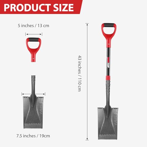 Sharp Blade Spade Shovel Garden Flat Spades for Gardening and Edging - style: Contemporary
