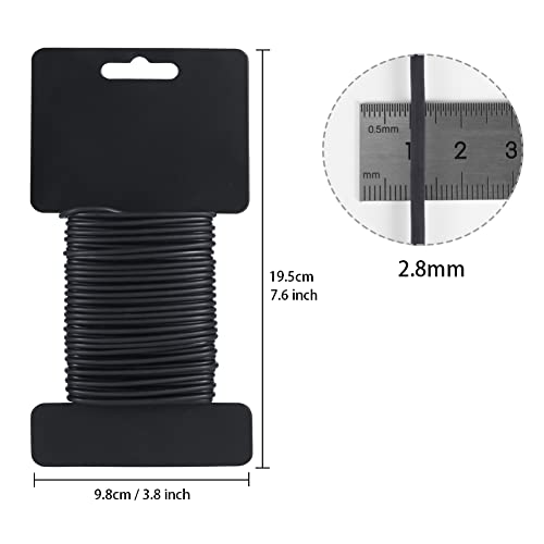 Tenn Well 2Pk 66ft 2.8mm Garden Wire Bendable Black for Climbing Plants - color: Black, size: 2.8mm
