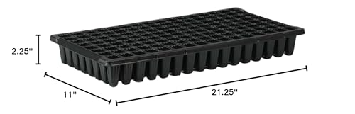 Bootstrap Farmer 128 Cell Seed Starting Tray Extra Thick Black 10 Trays - size: 10 Cell Trays