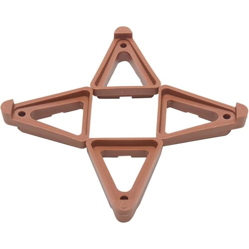 24Pcs Invisible Flower Pot Risers, Plant Pot Feet, Plastic Pot Lifters Support Triangle Plant Lifters for Inside Pots, Planter Feet for Outdoor Pots (Red)