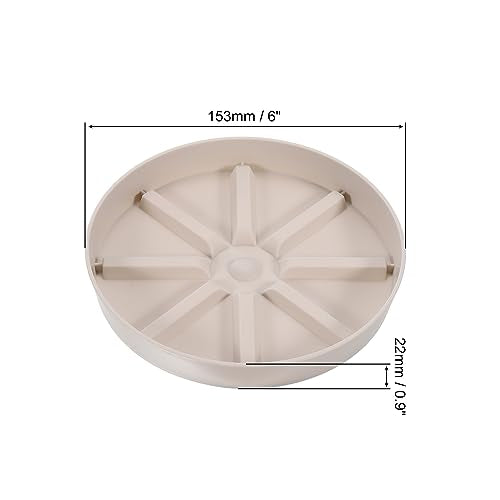 PATIKIL Plant Pot Saucers 6 Inch, 3 Pack Plastic Round Plant Pot Thicker Flower Drip Tray for Indoor Outdoor, White - color: White, size: 6 Inch