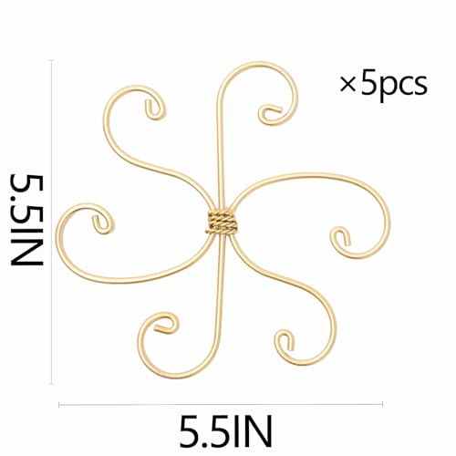 YOHSNOR 5PCS Monstera Plant Support Hooks-Gold 5.5in Stem Supports - color: Gold, size: 5.5IN*5.5IN