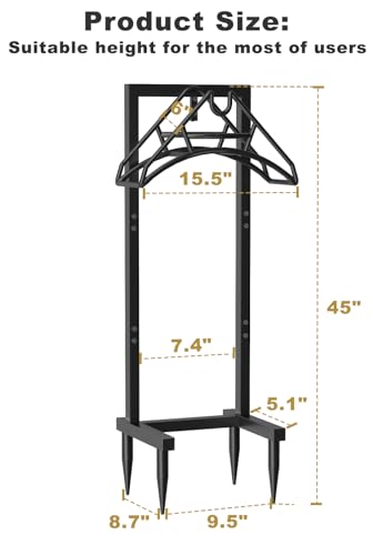 Artigarden Outdoor Garden Hose Holder Freestanding with 4 Spikes, Heavy Duty Metal Water Hose Reel Stand Hanger Rack Organizer Holds Storage 150ft Hose for Outside Yard Lawn, Black - style: Nozzle Style