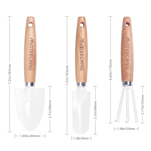 Kids Gardening Tools Set, Inspire a Love for Nature Garden Tool Kit - color: Beech wood handle