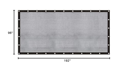 Cool Area 60-70% Mesh Tarp Shade Screen with Grommets, 8x16ft, Black - size: 0 8'X1 6'
