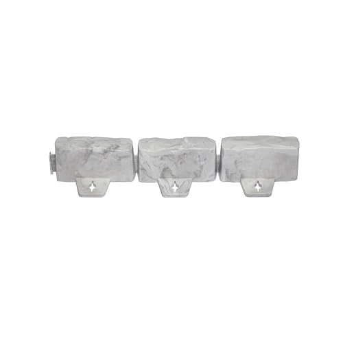 EasyFlex No-Dig Landscape Edging with Anchoring Spikes, 2.7 in. Tall Decorative Stone-Look Garden Border, 60 Foot Kit, Light Gray - color: Light Gray, size: 60 Foot