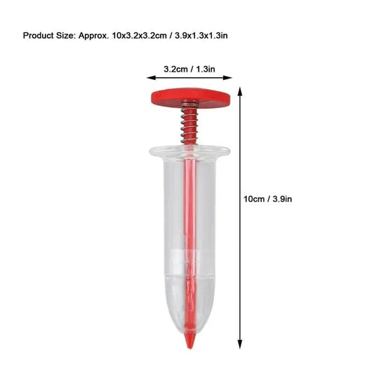 Red Mini Sowing Seed Dispenser,Small Handheld Seed Spreader,Manual Spreader Seed Planter,Garden Seed Planter for Carrot Lettuce Grass Spinach Seed,Seed Counter for Spreading,Lawn and Garden Spreaders