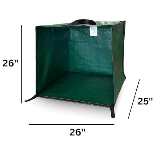 DURASACK 72-Gallon Leaf Collector Bag, Pack of 2, Green - color: Green