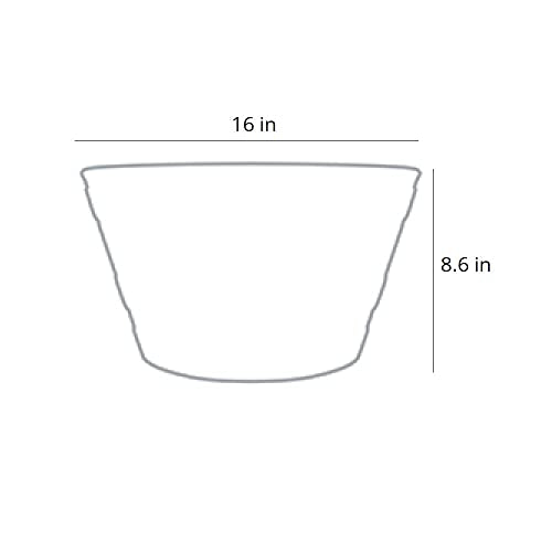 The HC Companies Whiskey Barrel Planter - Decorative Garden Pots - Indoor & Outdoor Resin Planters - Weather-Resistant Planting Pots (16” Aged Oak)