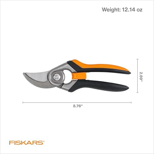 Fiskars Forged Steel Bypass Pruning Shears, 1" Cut Capacity Garden Clippers - style: Forged Pruner