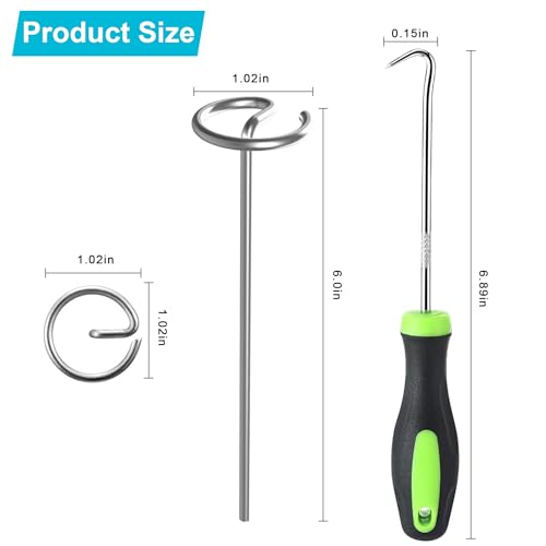 Landscape Fabric Stake, 6-inch Galvanized Round Head Landscape Nail Steel Anti Bending Weed Barrier Stake, Used for Plant Cover, Lawn, Fence, and Ground Garden Stake (50)