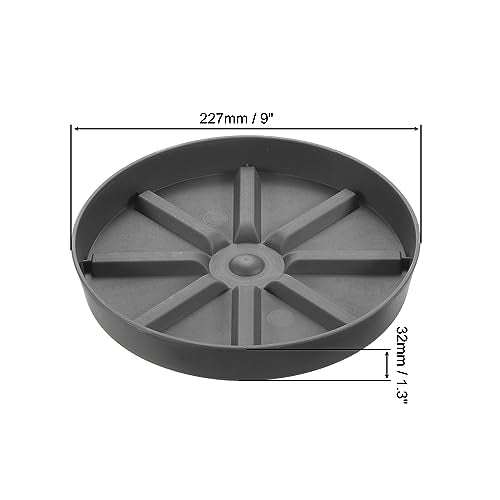 PATIKIL Plant Pot Saucers 9 Inch, 3 Pack Plastic Round Plant Pot Thicker Flower Drip Tray for Indoor Outdoor, Gray - color: Gray, size: 9 Inch
