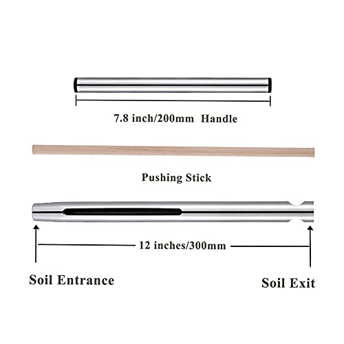 Sukiise Soil Sample Probe 12 Inch with T Handle, Soil Sampler Tool, Soil Test Kit, Soil Probe for Soil Sampling Plant Care Lawn Garden Farm