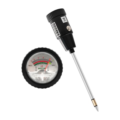 Soil pH Meter 3-in-1, Soil Moisture Meter with Light Tester for Gardening, Soil pH Tester for Plants No Battery Required, Moisture Light for Indoor Outdoor Potted Plants Lawn Farm