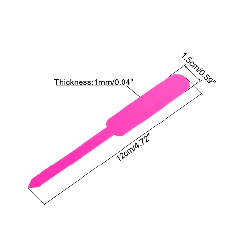 PATIKIL Plant Labels, 200Pcs PP Rectangle Marker Tags for Outdoor Indoor Garden, Pink - color: Pink