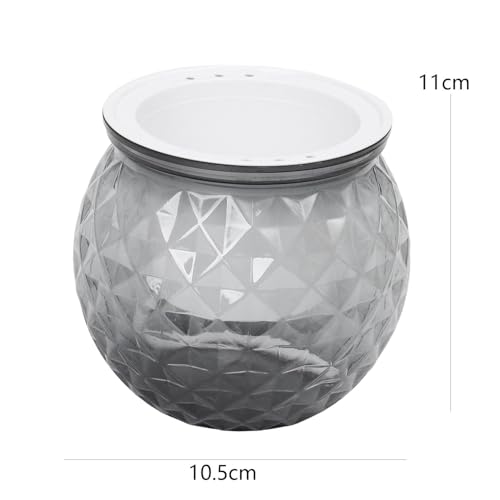Self Watering Planter Pots, Automatic Water Absorbing Pot Indoor Hydroponic Plant Flower Pots for Green Luo, Succulent Plant (Grey, 11x10.5cm) - color: Gray