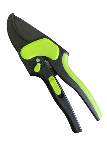 Garden Guru 2 in 1 Ratchet Pruning Shears Clippers – 4X Cutting Power – Ratcheting Garden Anvil Pruners Scissors - Ergonomic Grip - Makes Tough Cuts Easy - Great for Seniors & Arthritic Hands (4 Pack) - size: 4 Pack, style: 2 in 1 Ratchet (small hands)