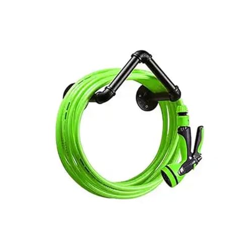 Industrial Garden Hose Holder Wall Mount, Heavy Duty Metal, Holds 125 ft