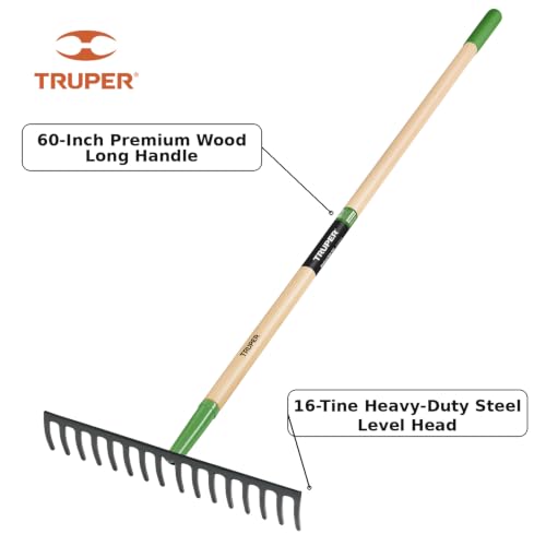 Truper TruTough 16-Tine Level Head Rake (Model 31383 / R-16-ME)