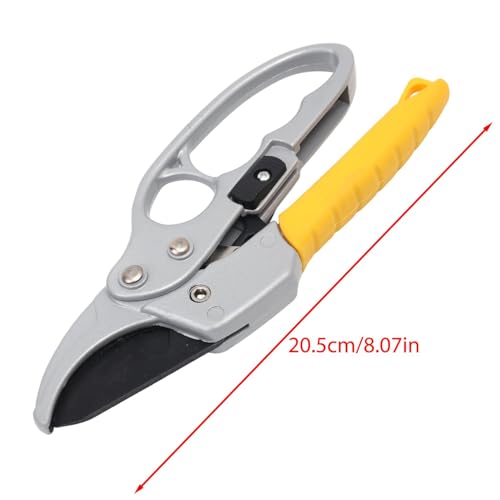 Heavy Duty Pruners Scissors Ratchet Hand Pruner with Ratcheting Garden Hand Tool Clippers Gardening Pruners Tools, 20.5 * 8cm (White Gold) - color: White Gold