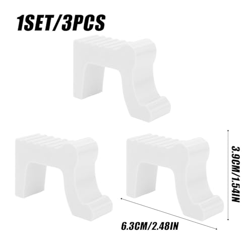 3Pcs/Set Plastic Garden Pot Feet for Outdoor Planters Flower Handmade Elevator Plant Feet Frost Proof Lifter for Pot (White, 6.3x3.9x2cm) - color: White