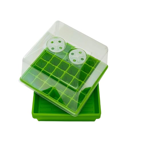Bootstrap Farmer Countertop Seed Starter Kit in Green, Reusable 1010 Tray Bundle with Inserts and Humidity Dome - color: Green